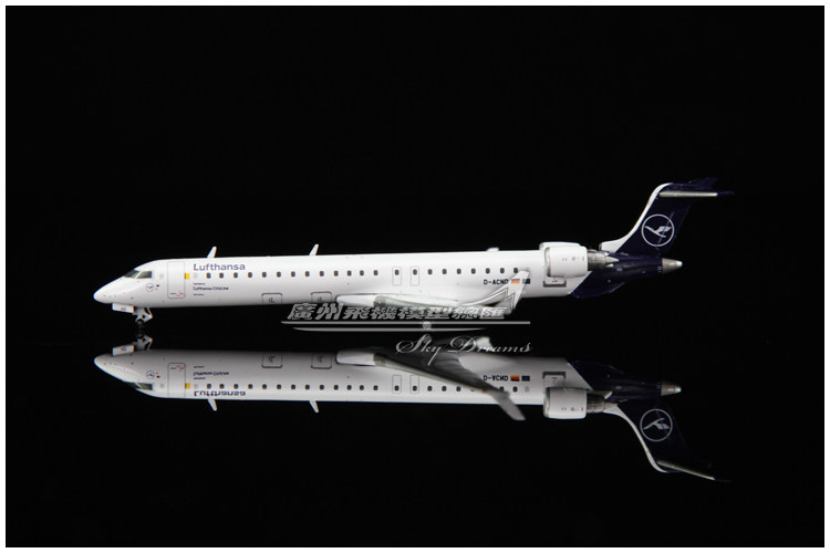 geminijetsgjclh2021汉莎城际航空crj900lrd-acnd飞机模型