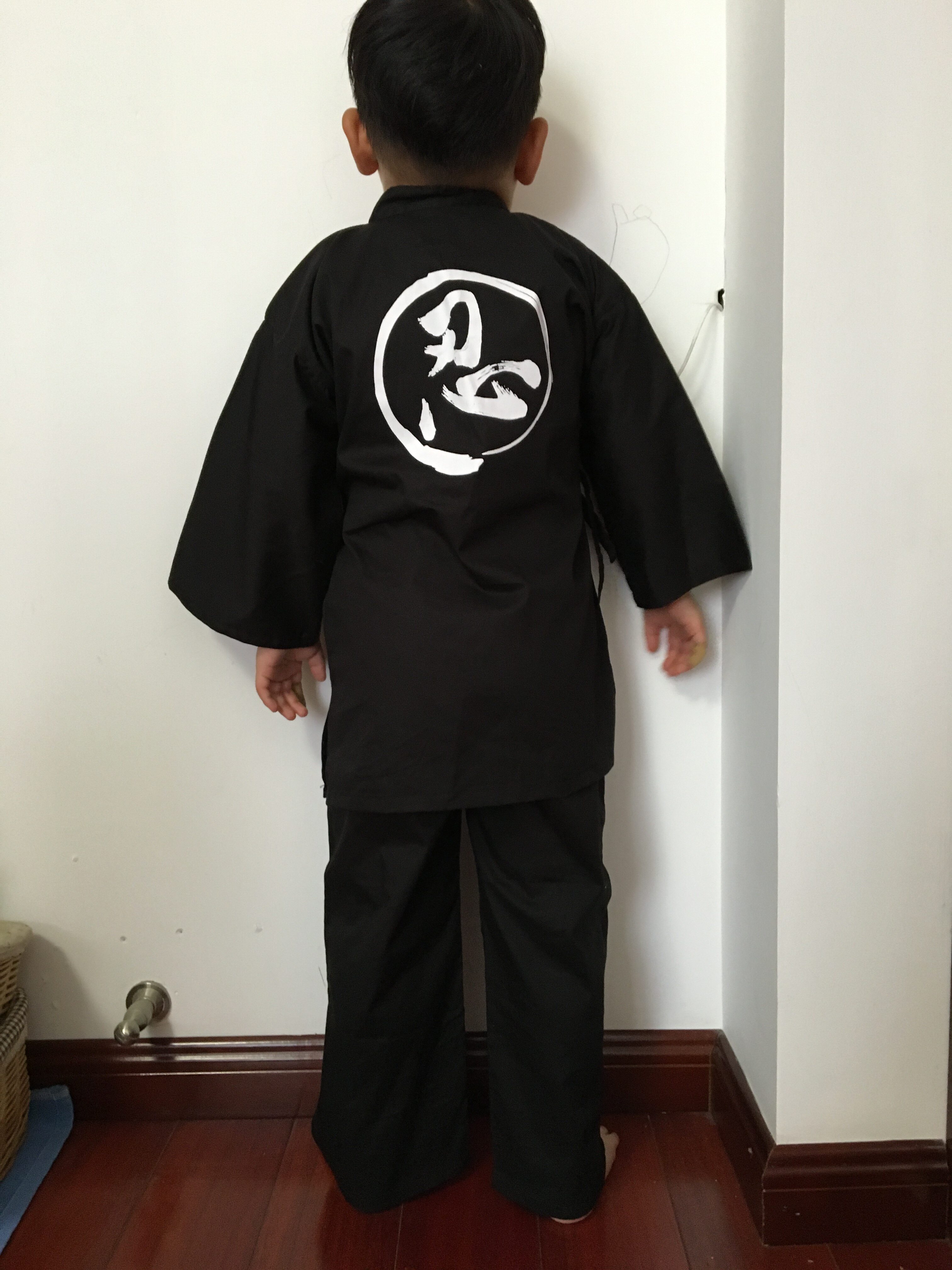 儿童忍者创意服饰纯棉短袖套装日系日式黑色套装