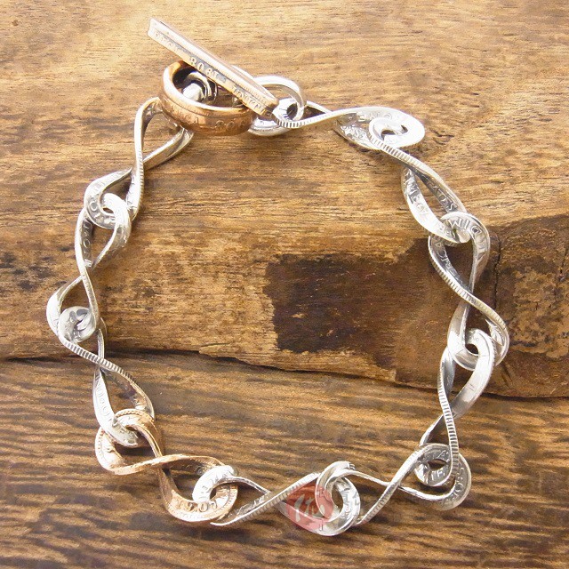 手链日本代购northworks复古硬币男士银饰手工手链