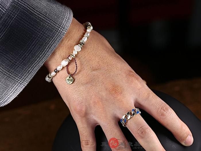 日本代购ampjapan淡水珍珠复古手链男士日系手链