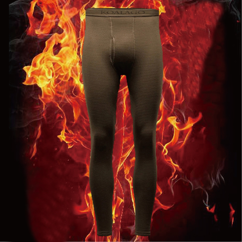 男款进口格子绒自发热功能内衣加厚长裤德绒秋裤冬保暖裤棉毛裤子