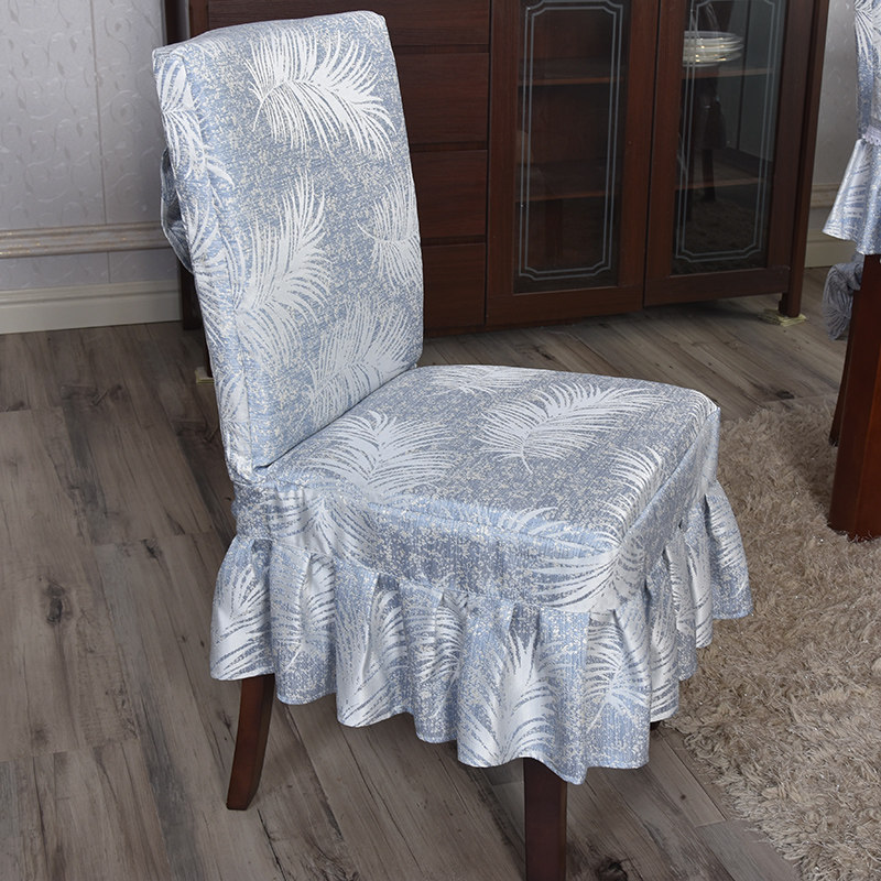 椅子套饭店餐椅套子裙摆椅套宴会厅椅垫套坐垫椅背罩子牛角椅定制