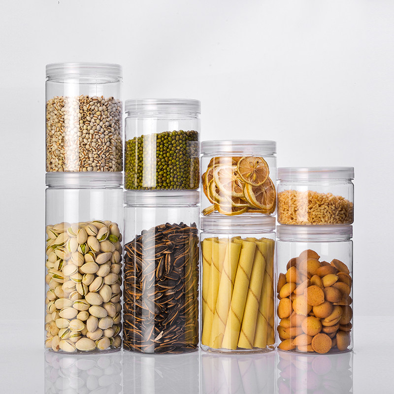 透明塑料罐子pet密封罐 食品包装瓶饼干酱菜蜂蜜 储物瓶罐子包邮