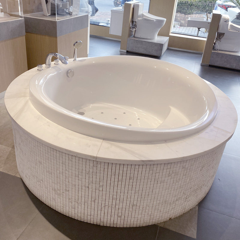 浴缸toto珠光冲浪气泡按摩ppyb1630zpt嵌入式圆形泡澡普通浴缸