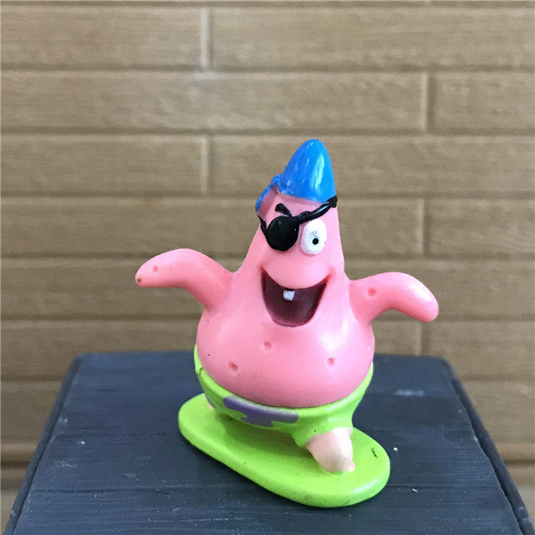 日版正货海绵宝宝手办公仔摆件模型玩具版呆动漫周边毛绒布艺类玩具