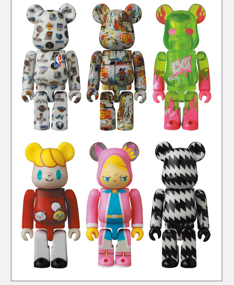 现货bearbrick积木熊 be@rbrick42代盲盒100% 潮玩盲盒桌面摆件