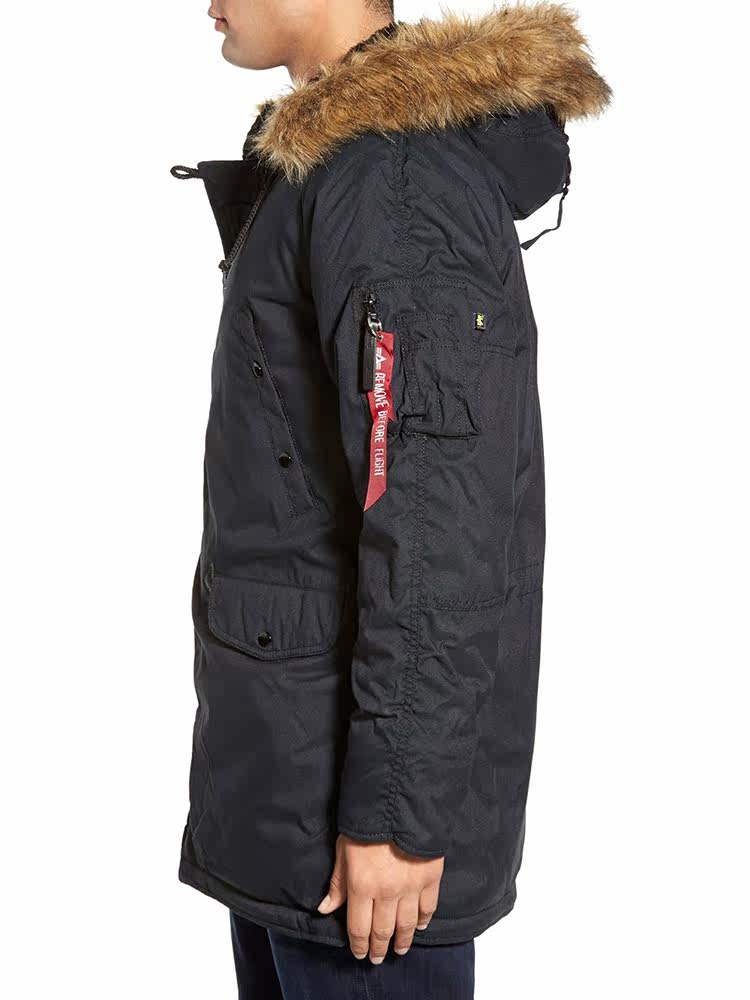 alpha阿尔法工业n3b高峰棉衣棉服中长款派克服军迷大衣