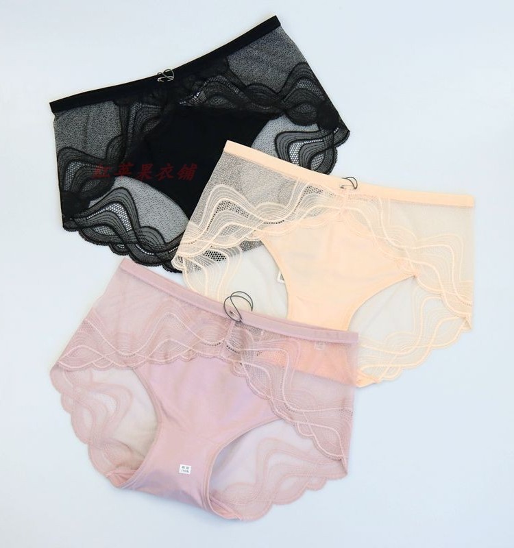 正品cyn创雅诺60021锦纶花边女士平角蕾丝性感平角裤