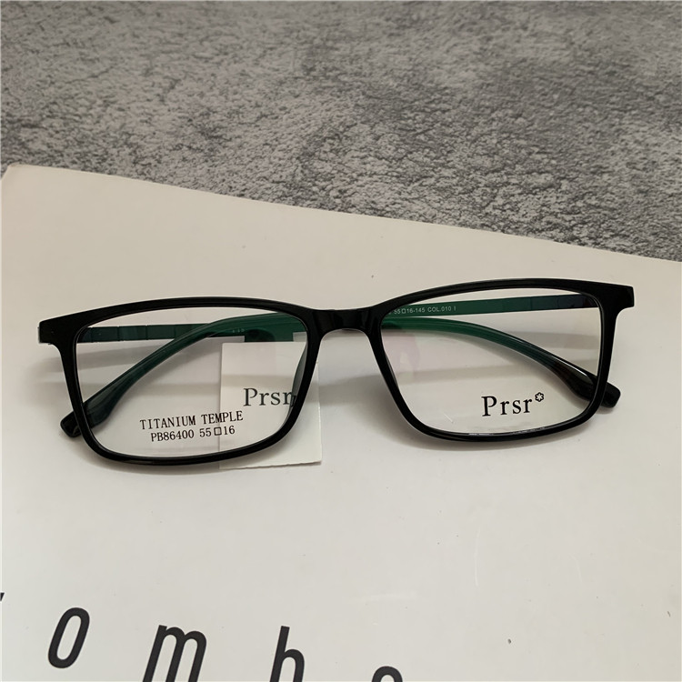 prsr帕莎眼镜镜框新款纯钛黑色超轻全框眼镜架眼镜架