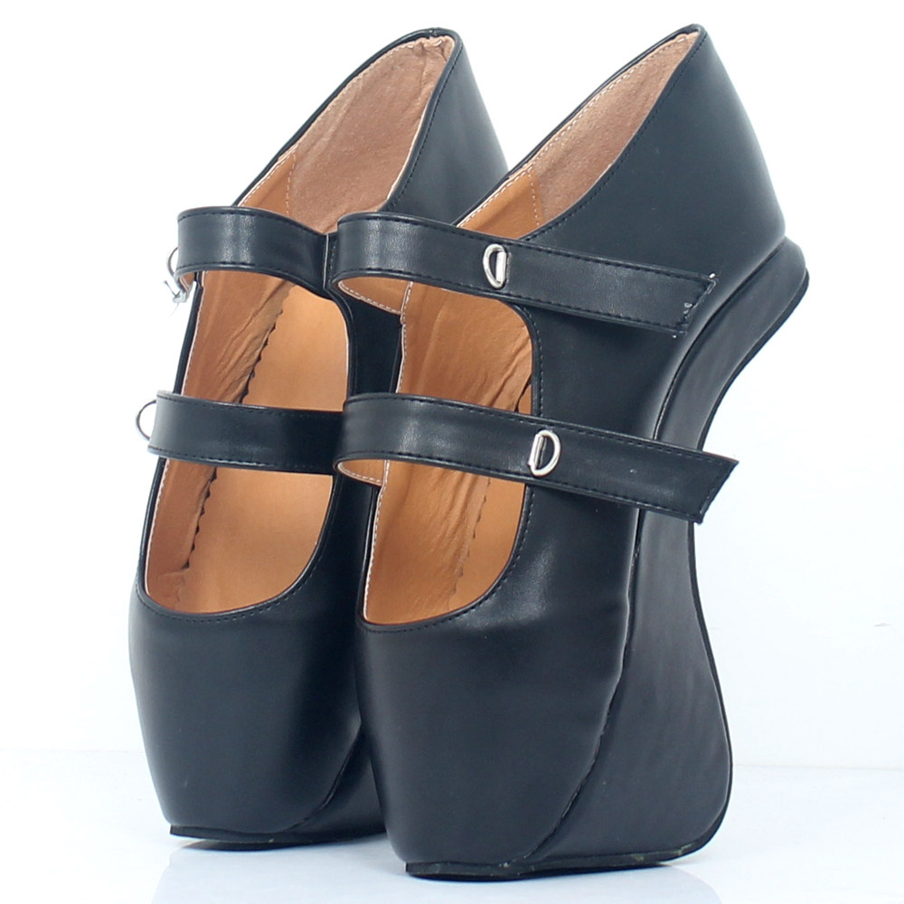 高跟欧美风性感性感芭蕾芭蕾舞女王bdsm虐足大码带锁单鞋