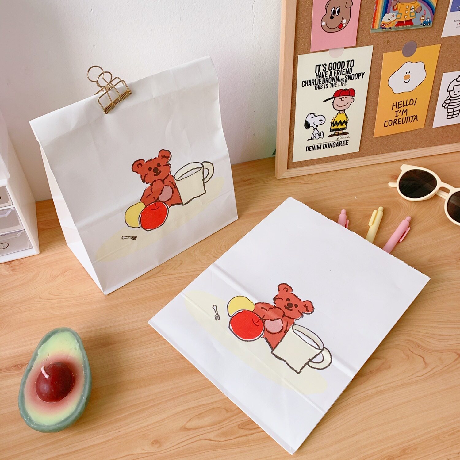 韩国ins少女心迷迷你包装纸可爱卡通小熊礼品袋礼品袋