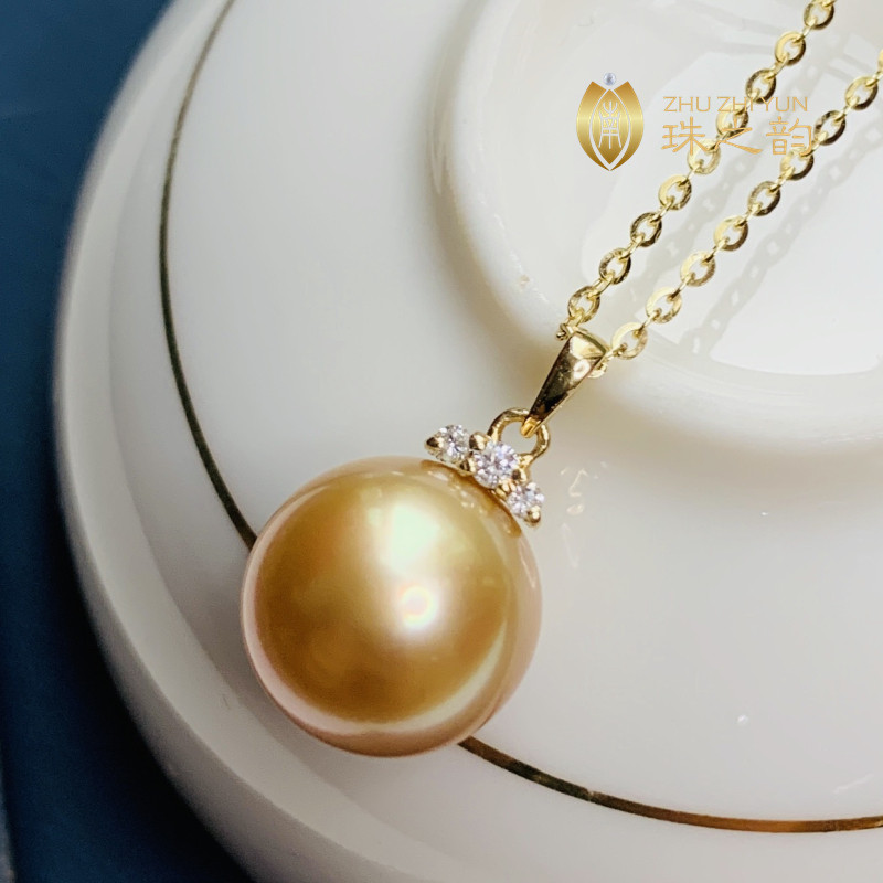 进口强光款正圆睫毛钻石金钻石南洋18k项链吊坠颈饰