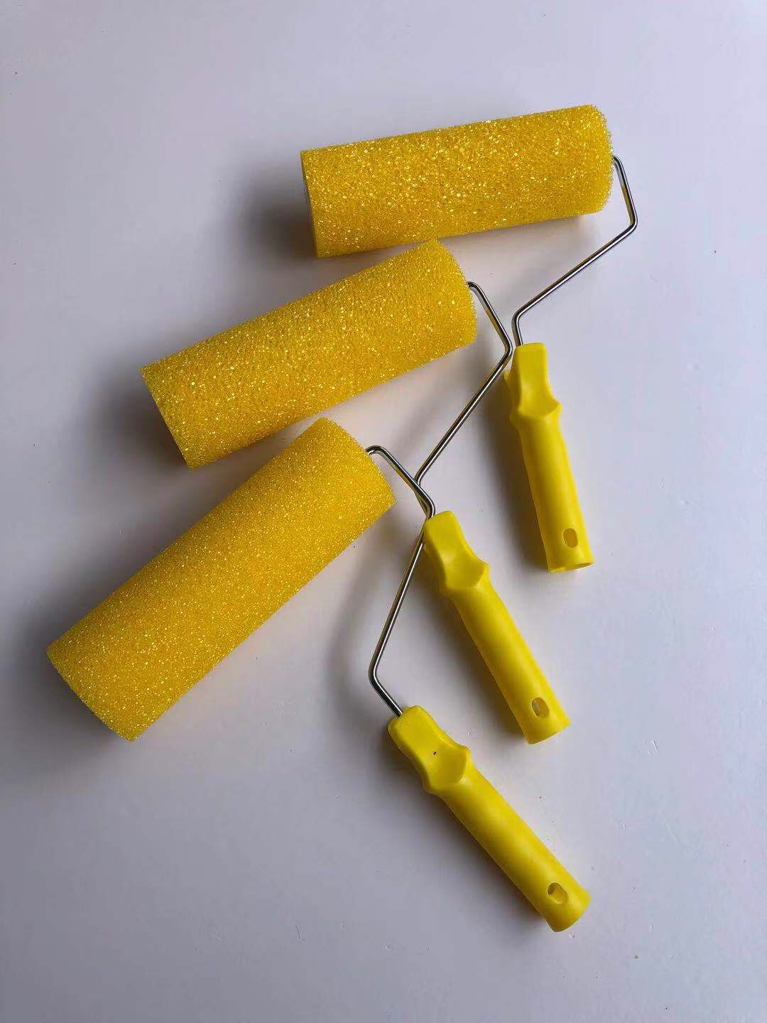 9寸 肌理漆压花滚筒半开拉毛硅藻泥拉毛滚筒带手柄艺术专用工具 - 爱