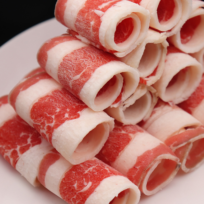 澳洲进口肥牛卷500g袋装原切肥牛片新鲜雪花牛肉卷家用涮火锅食材