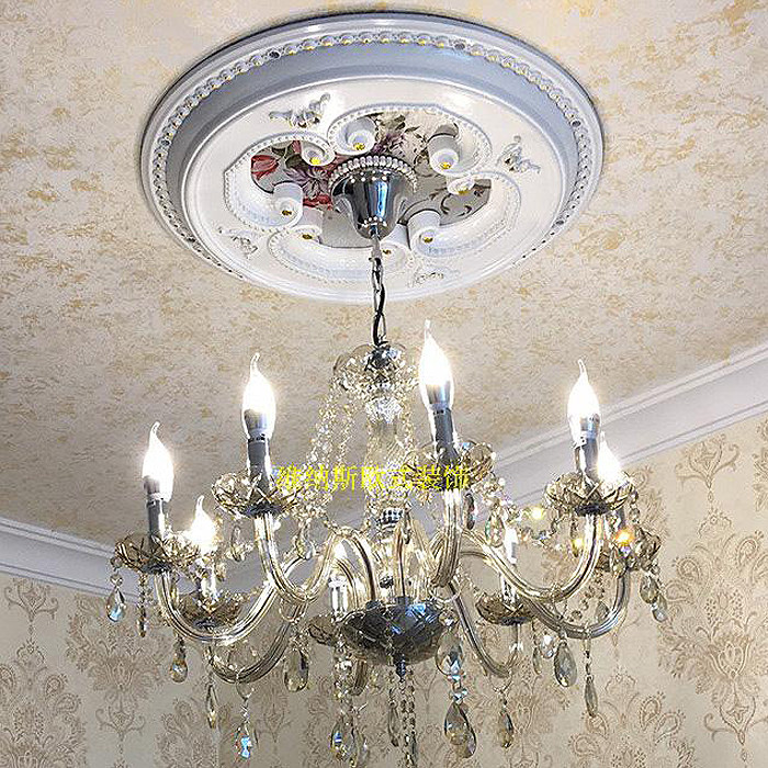 欧式灯池客厅餐厅天花板吊顶装饰圆形造型ps吊灯灯盘简欧装修材料