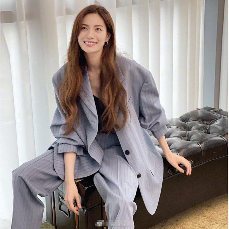 nana外套套装休闲宽松新款春秋2022西装林珍娜西装