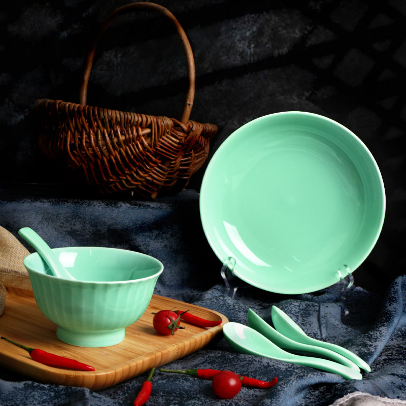 康宁corningware天青雅韵陶瓷餐具14件套炖锅