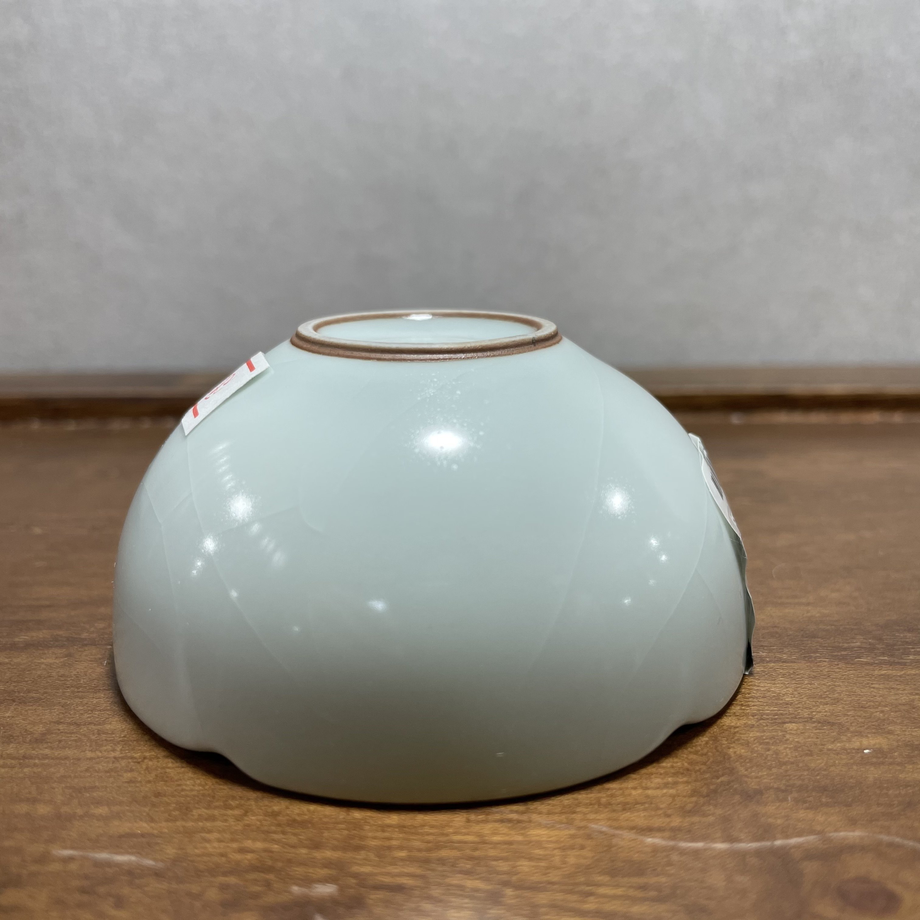 汝窑问鼎格物老款汝瓷月白色恋花杯一对对对茶杯