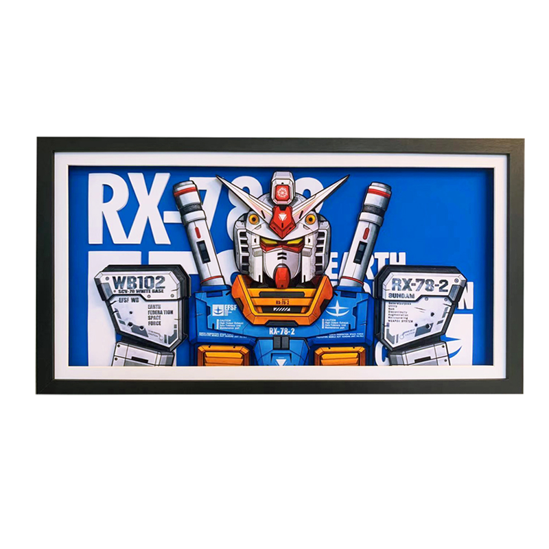 rx782元祖高达客厅书房玄关装饰立体画生日礼物工艺画