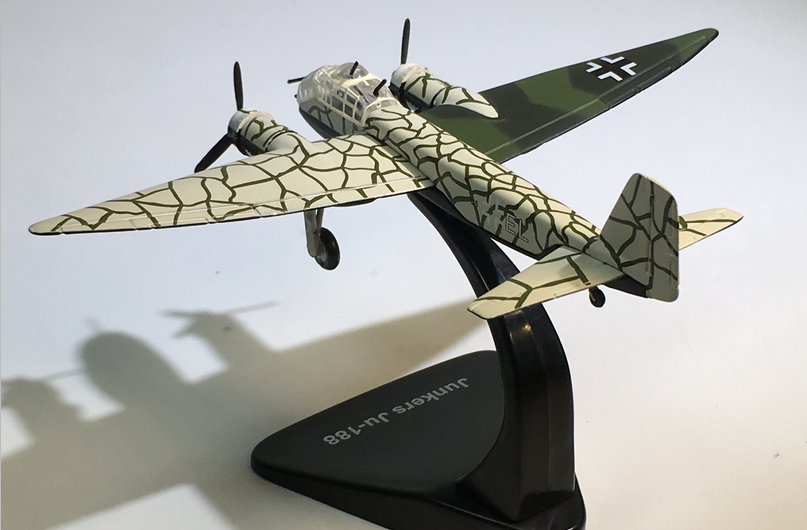 二战德军 容克 ju 188 重型轰炸机合金战斗机模型 1:144