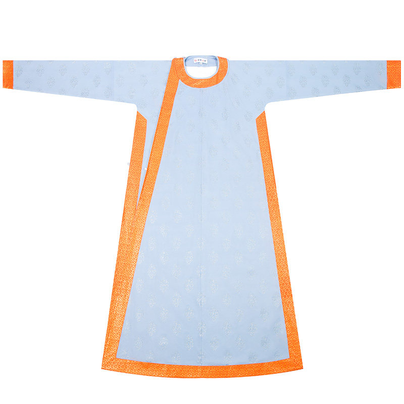 重回汉唐汉服女【复原款】宋制洒银樗蒲纹印金杂宝斜纹圆领袍春秋