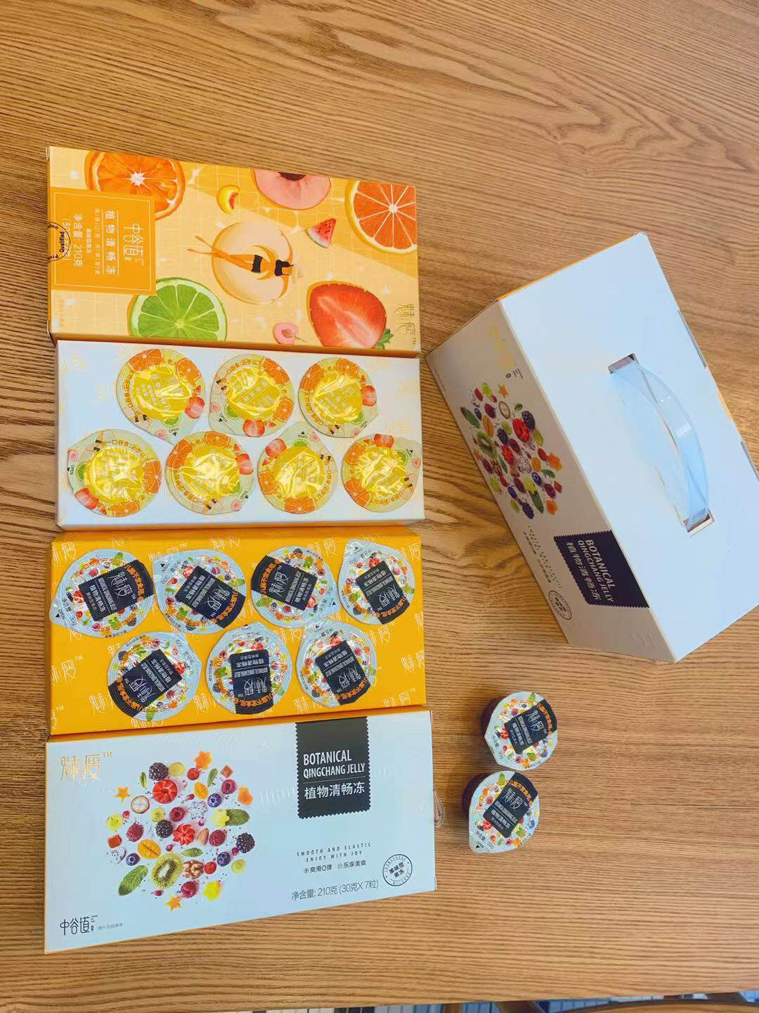 魅瘦植物清畅冻果味型果冻黑糖味芒果味全素清中谷道百谷素养粥