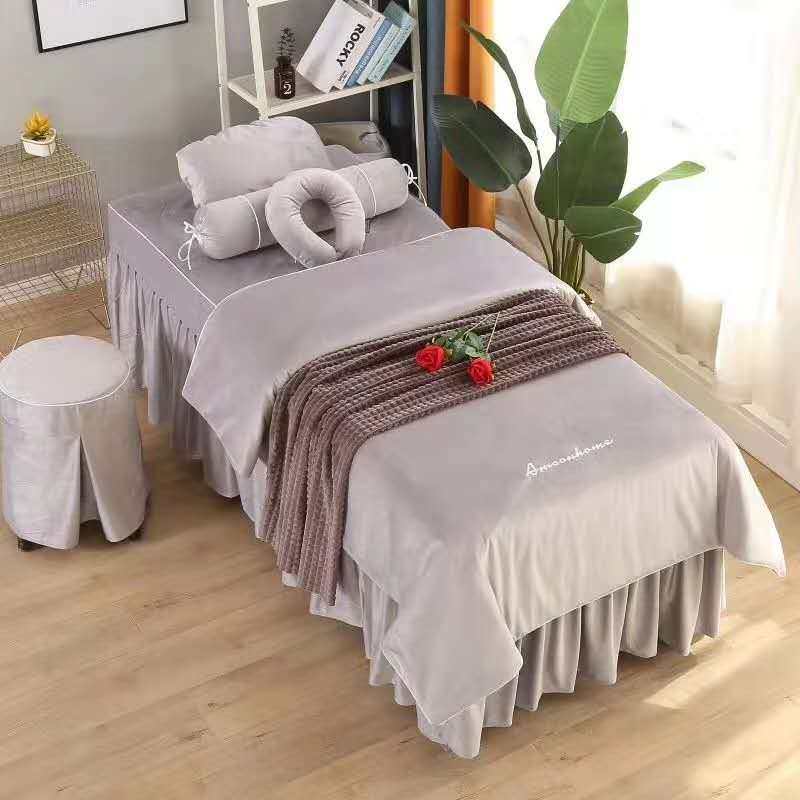 美容床罩件套美甲美体洗头按摩床套床罩