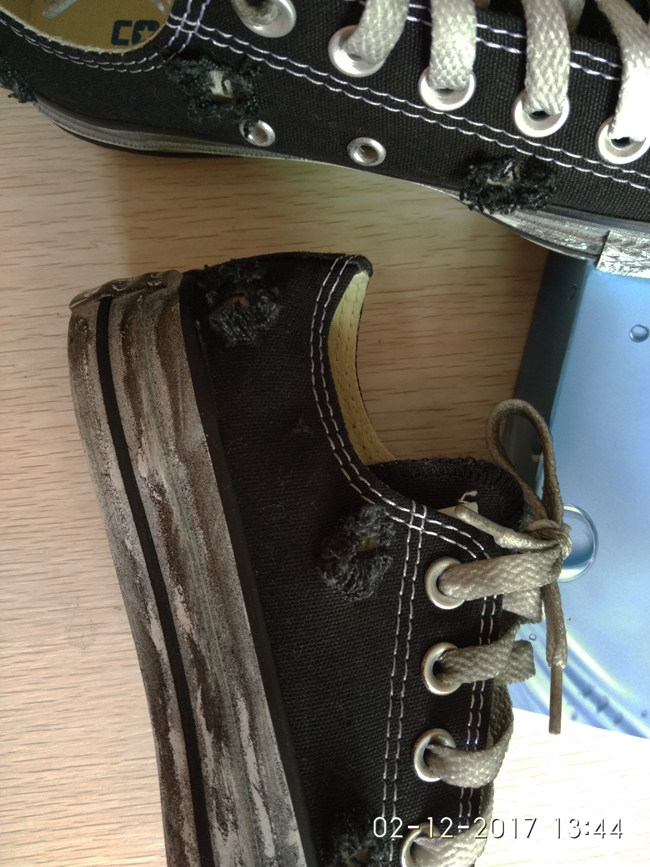 手工定制情侣做旧破洞低帮帆布布鞋春季休闲帆布鞋