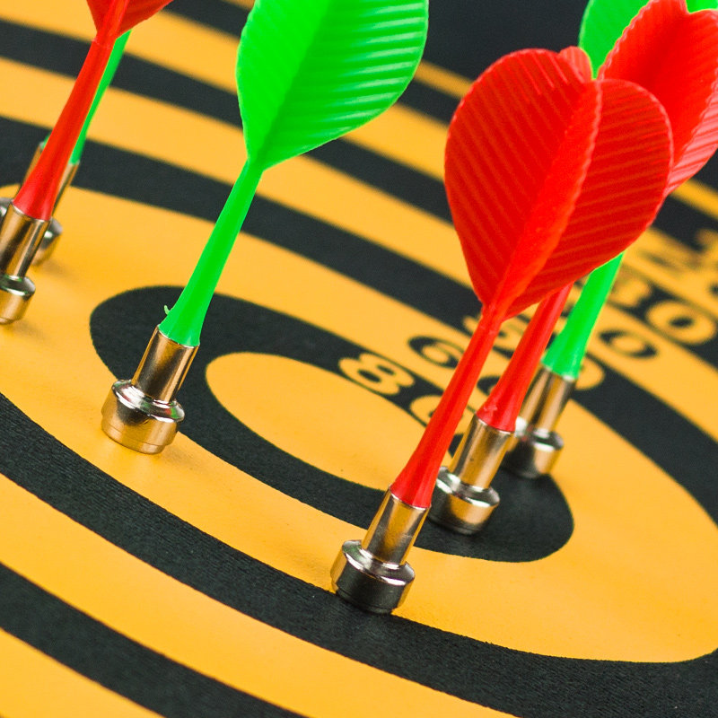 飞镖盘套装家用磁性 磁铁飞标靶两面大号安全吸铁石飞标健身