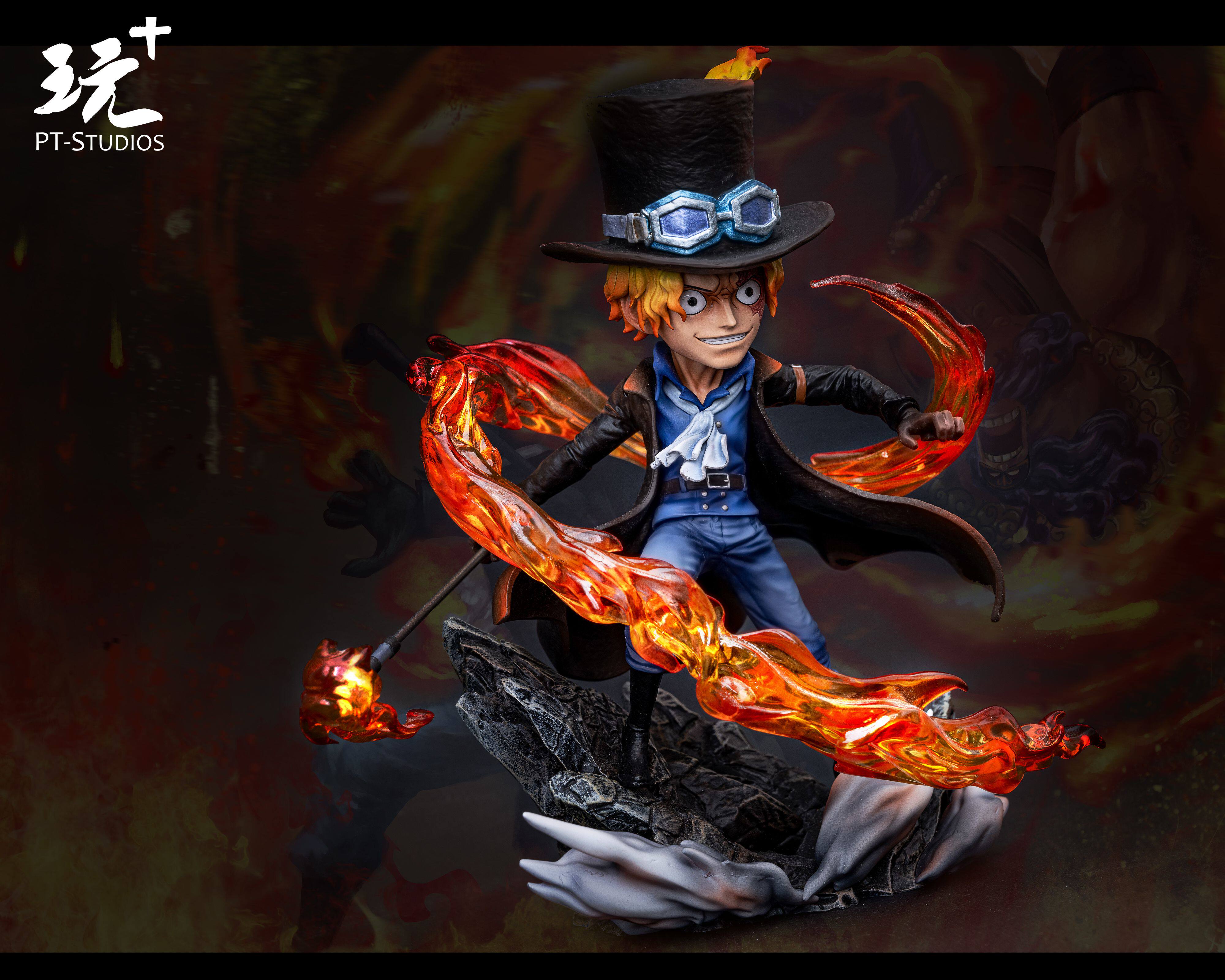 帆叔dreampt龙炎萨博共鸣海贼王限量雕像补款手办