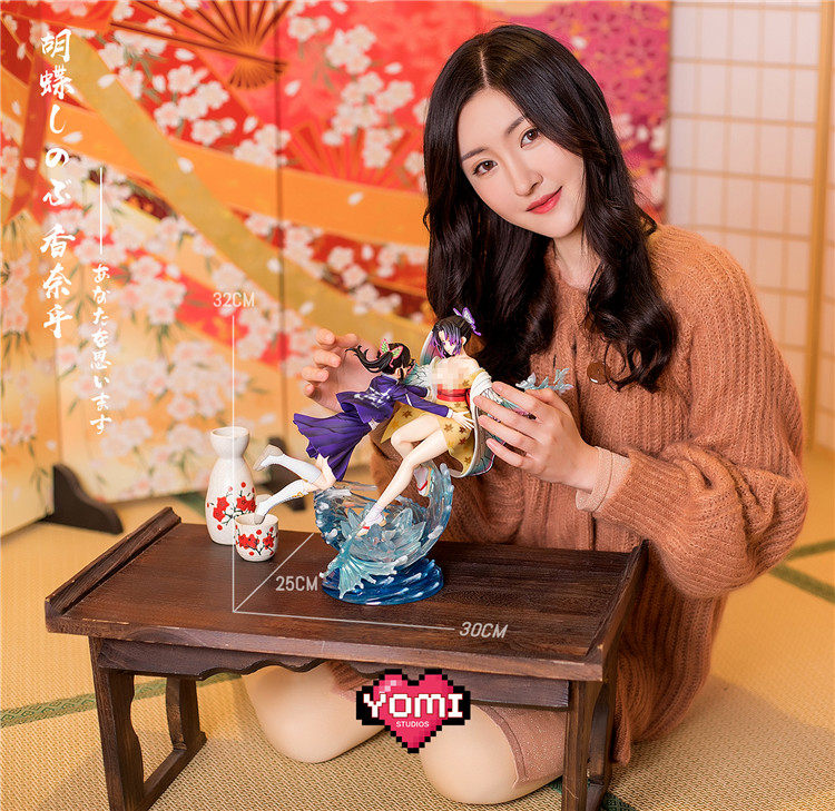双人可月帆叔yomi蝴蝶忍香奈乎限量手办雕像手办