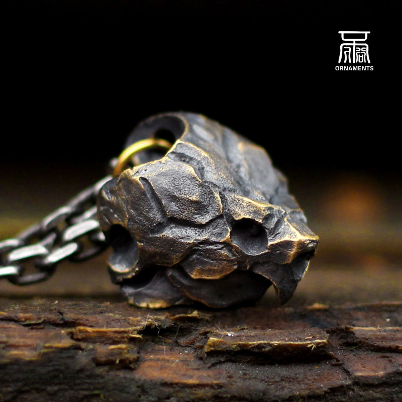 原罪手工纯银黄铜动物鳄龟乌龟骷髅头骨骨骼项坠