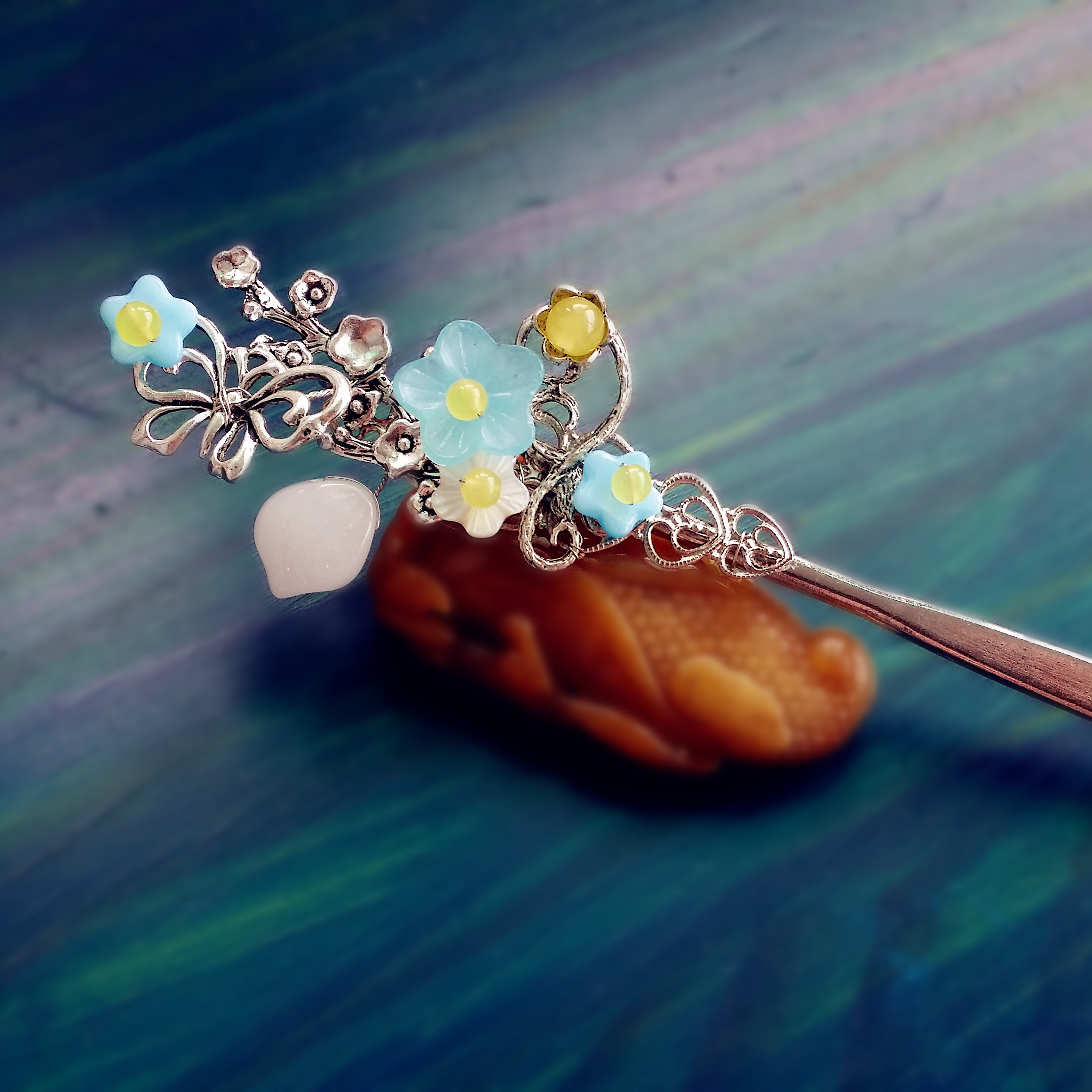 菡萏花开诛仙青云碧瑶赵丽颖同款发簪古装汉服发饰