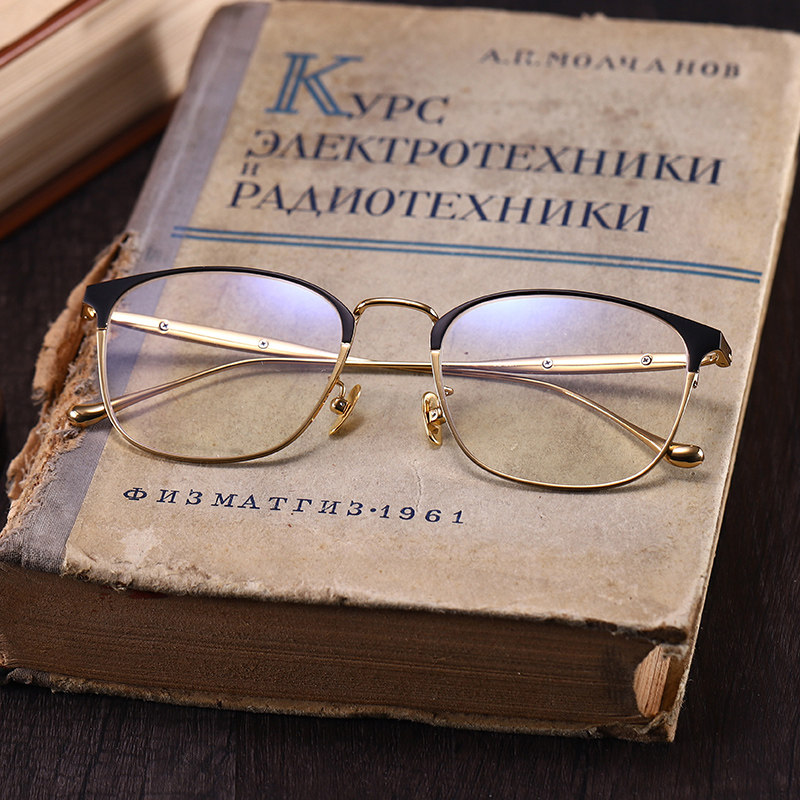 木川大框复古手工眼睛近视眼近视轻纯藤野超轻眼镜架