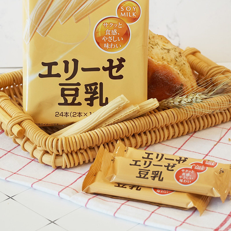 威化日本bourbon布尔波路豆乳饼干豆奶威化饼干