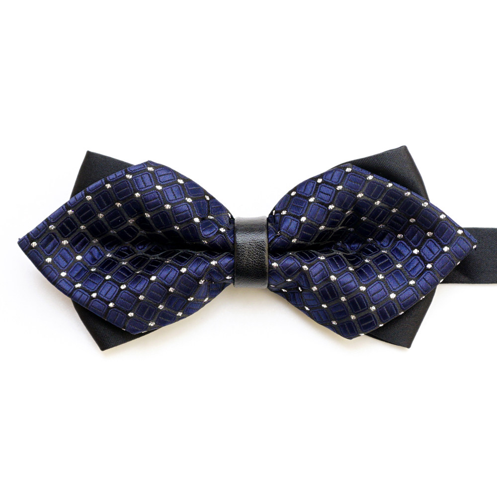 色织格子系列男士正装商务尖角领结新郎结婚领结