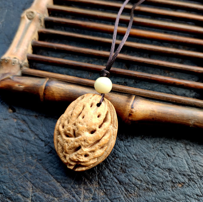 飞仙一个民间部落收来桃核手工手工制制作护身项坠