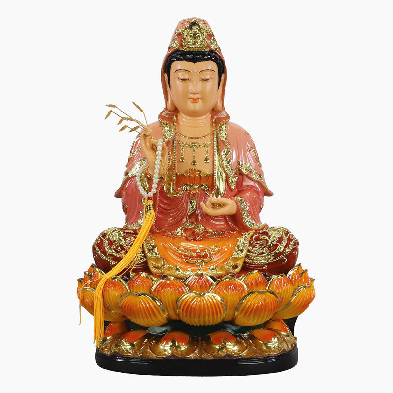 多款供奉南海滴水宝瓶送子观音坐站自在骑龙观世音摆件