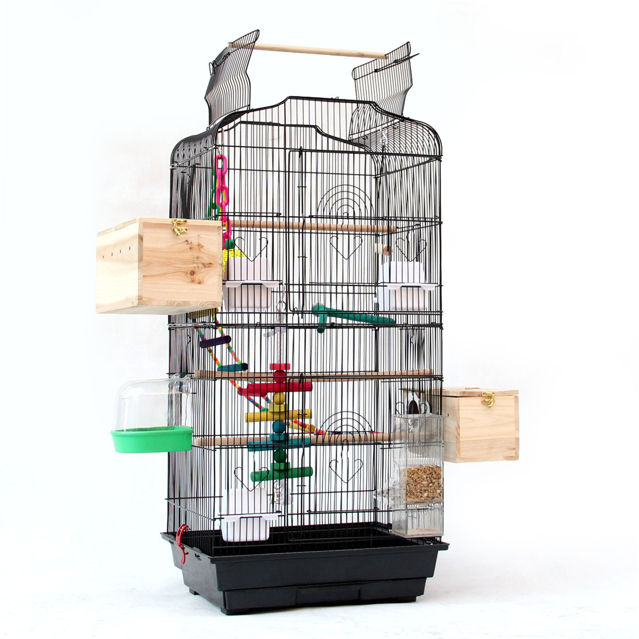 粤迪鹦鹉笼子鸟笼八哥大号金属耐锈牡丹虎皮笼子