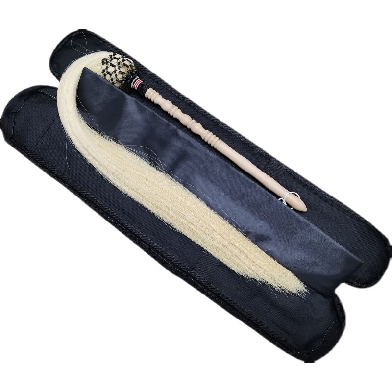 太极拂尘马尾桃木柄佛尘尘拂蝇道具自然白送太极佛尘