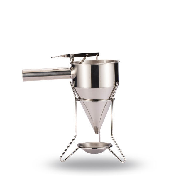 漏斗不锈钢糖浆定量量器章鱼小丸子料器圆锥形漏斗