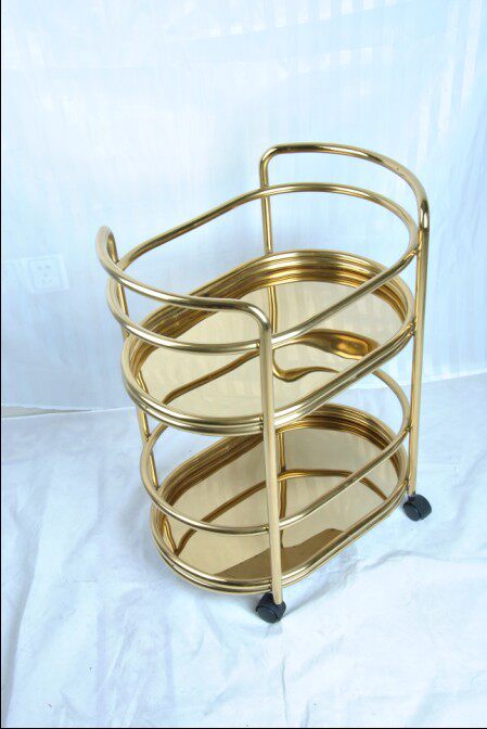 茶水水车双层长圆形酒水4s服务车不锈钢水酒推车餐车