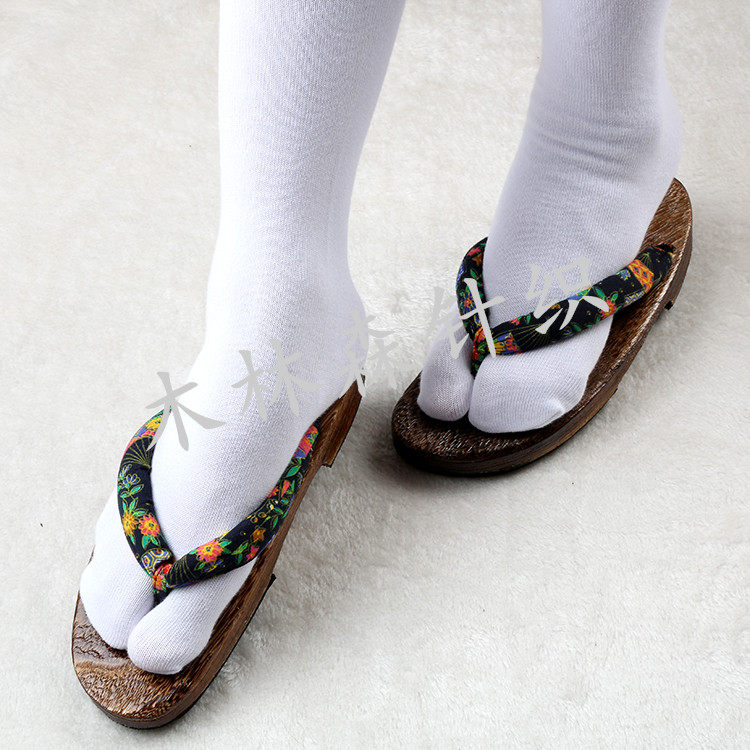 包邮日本和服棉袜白色木屐专用二指cosplay足袋中筒袜