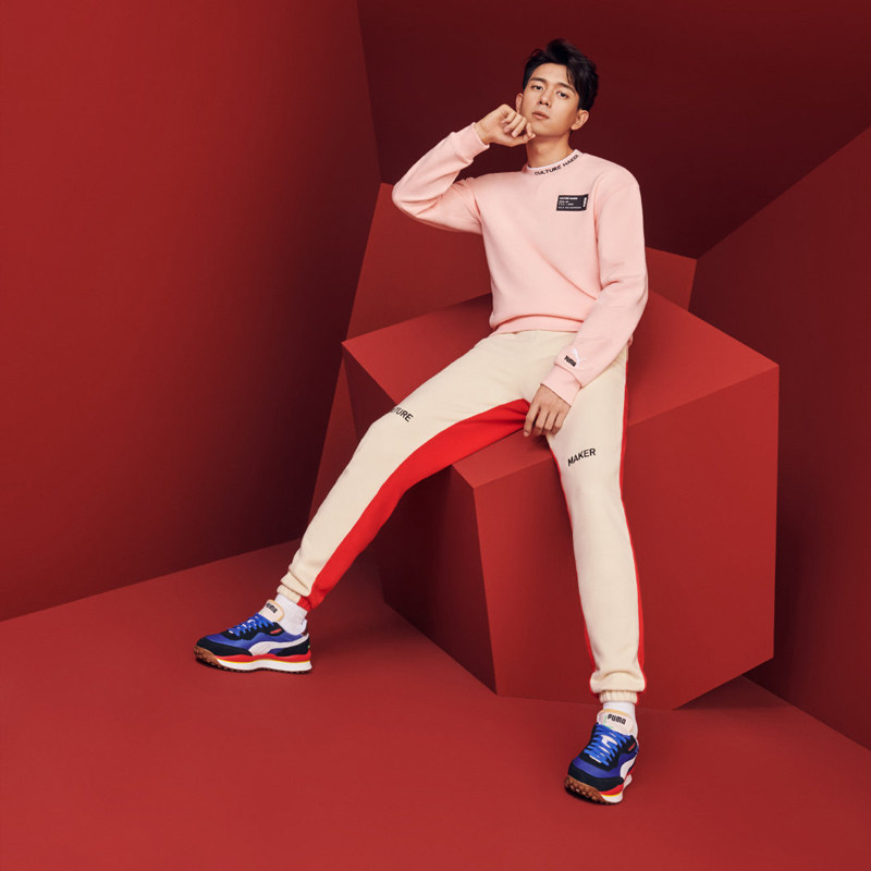 pumariderrideon彪马复古撞色男李现同运动鞋37115001板鞋