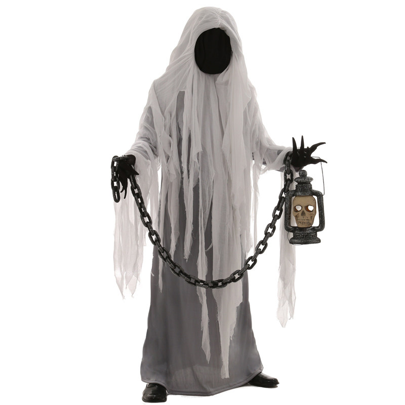 万圣节骨架鬼衣儿童恐怖cos装扮服装化妆舞会服饰