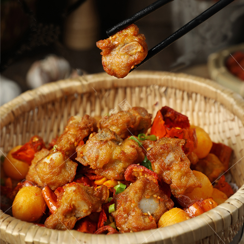 蒜香小排400g新鲜腌制猪肋排骨粒酒店餐饮半成品特色
