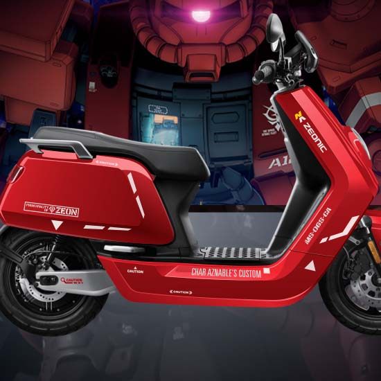 小牛小牛电动电动车n1s贴纸gundam高达吉恩赤色彗星汽车装饰贴