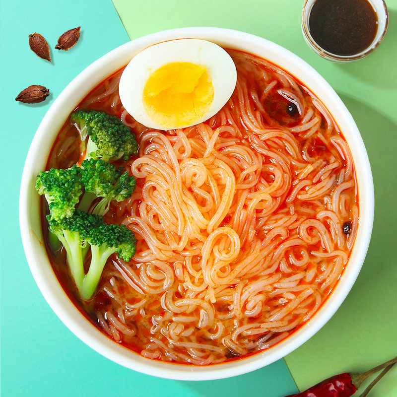 魔芋低卡脂代餐主食面条粉丝方便食品热量减即食脂冲泡方便面