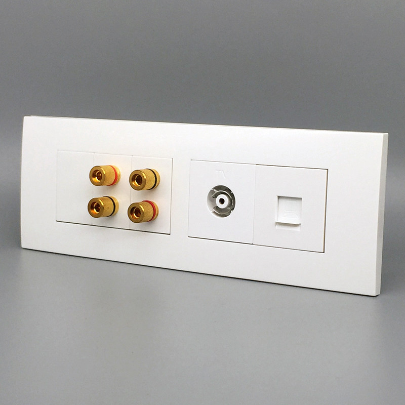 屏蔽面板tv闭路电视有线模块络线网络万兆七类电脑电视插座