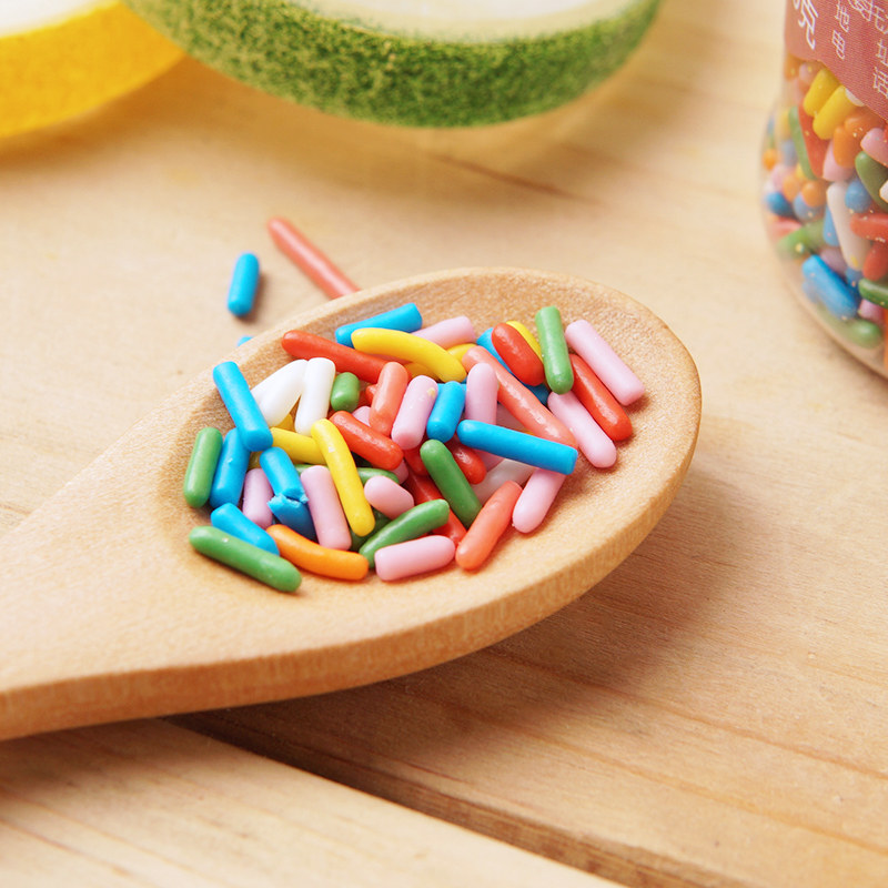 7式糖珠糖针 彩糖蛋糕西点冰淇淋装饰 彩色糖粒 烘焙原料80g/85g